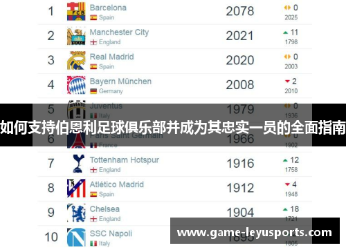 如何支持伯恩利足球俱乐部并成为其忠实一员的全面指南